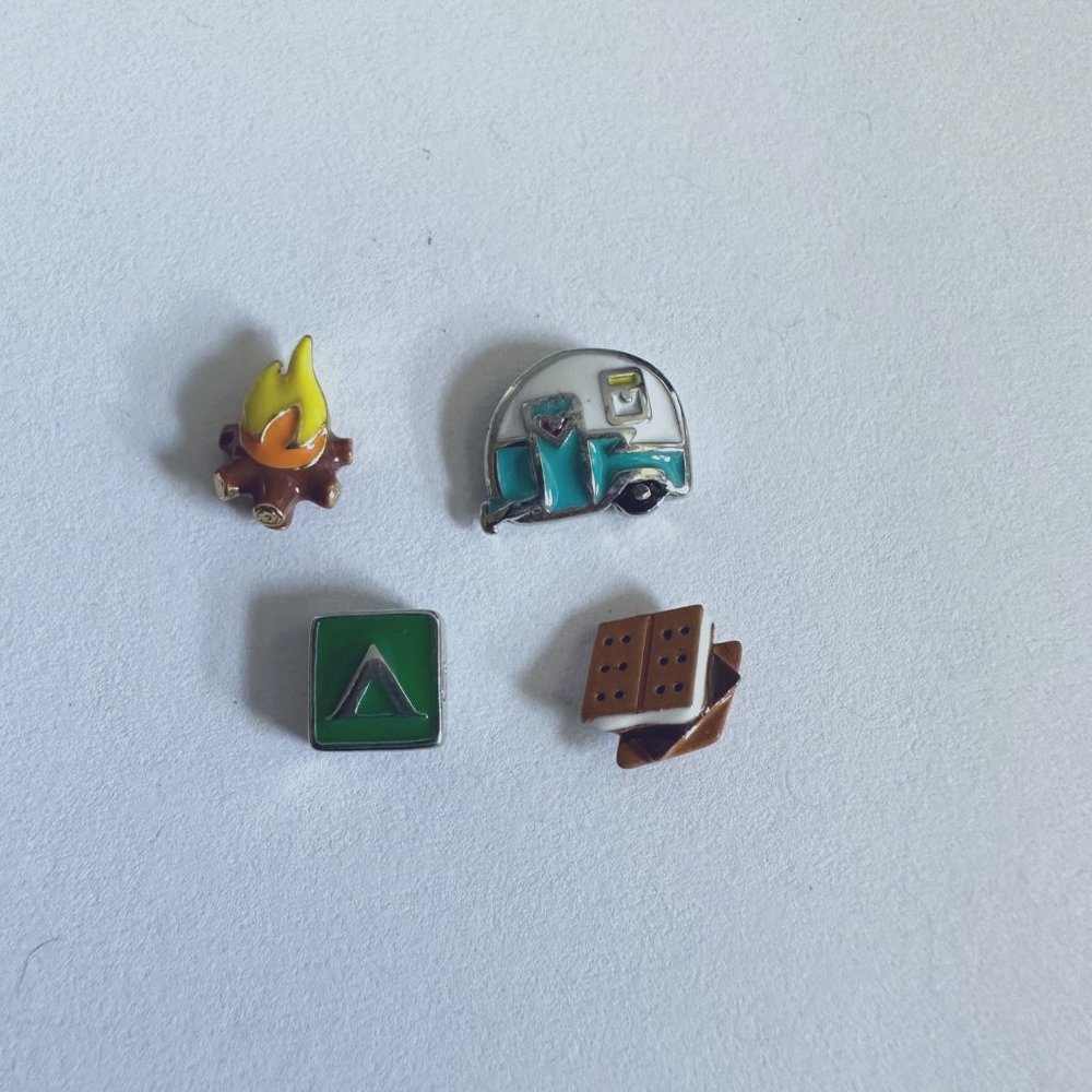 Origami Owl® 4 Charms for campers & hikers - NWT